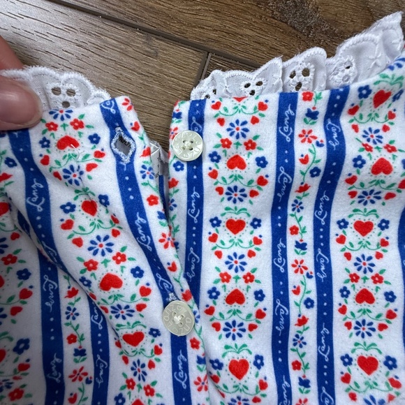 Lanz of Salzburg Girls Long-Sleeve Floral Hearts Classic Nightgown M 7/8 NWT - Picture 13 of 13